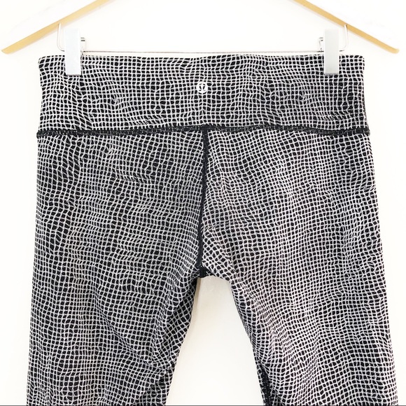 Lululemon Wunder Under Pant III Fall Net White Blk - Picture 5 of 8